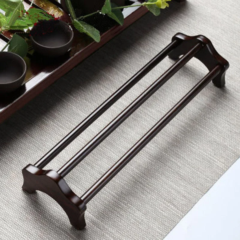 Ebony Wood Tea Cup Storage Drain Rack, Portable Cup Holder, Kung Fu Puer Tea Set, Ceremony Accessories, Tools, Teaware