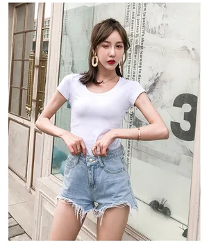 

A100-New t-shirt female short-sleeved top 2020 summer women's fashion v-neck wild solid color bottoming shirt