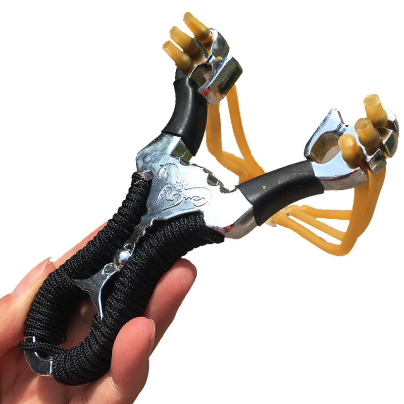 

Slingshots Alloy Outdoor Camping Catapult Powerful Professional Portable Bow Hunting Durable High Quality High-strength Shooting