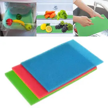 

4Pcs Vegetable Fruit Food Fresh Keeping Mats Refrigerator Cabinet Drawer Sponge Pads Antifouling Mildew Moisture Tailorable Pad