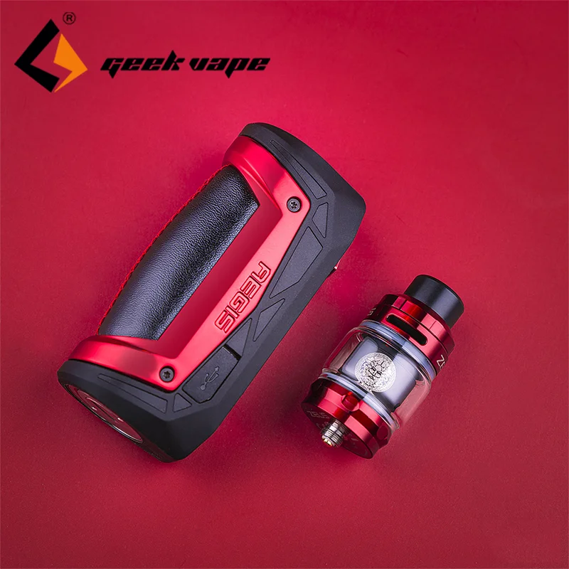 Original Geekvape Aegis Max 100W Box MOD fit 18650/21700 Battery with 5ml Zeus Sub ohm Tank & Zeus Mesh Coil Vaporizer vs Drag X