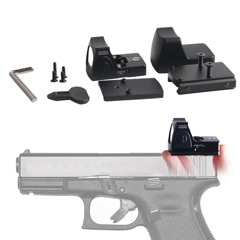 Tactical Pistol Mini Red Dot Sight Scope RMR for Glock 17 19 CZ 75 83 97 9X19MM 