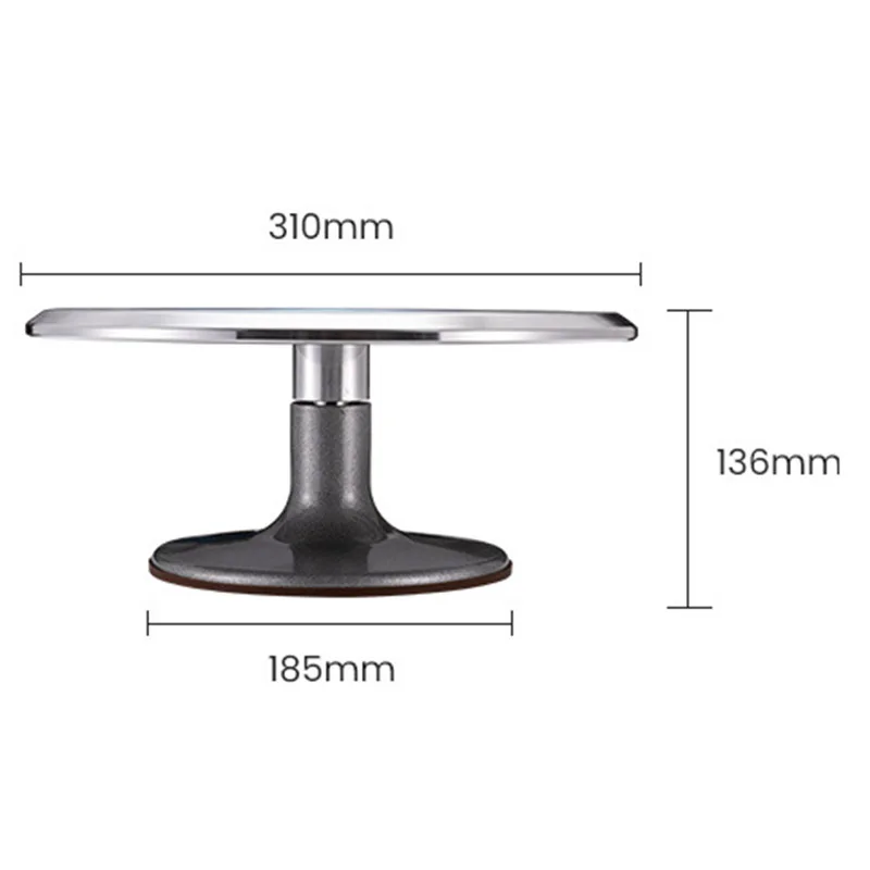 Cake Stand Baking Tool 12 Inch Mounted Cream Cake Table Turntable Rotating  Table Stand Base Turn Around Decorating Table