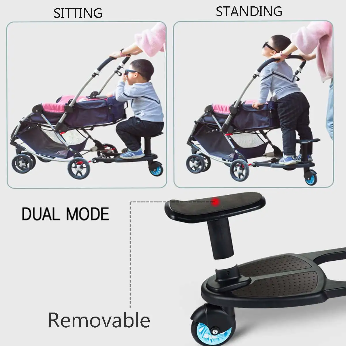 Baby Stroller Step Board Stopping Plate Twins Strollers Accessory Outdoor Activity Board Stroller Baby Seat Standing Plate