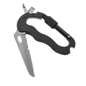 

EDC Outdoor EDC Tool Multi-Purpose Tool with Bottle Opener Knife Screwdriver Carabiner for Outdoor Camping Hiking and Survival
