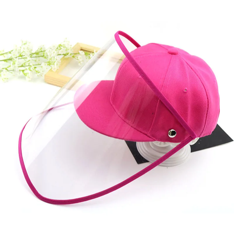 

2020 Children Anti-spitting Protective Hat Summer Solid Color Baseball Protective Cap Anti-spitting Protective Hat Removable