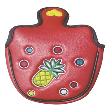 

Waterproof Lightweight PU Leather Wear Resistant Semicircle Golf Putter Cover Easily Clean Protective Professional Portable Red