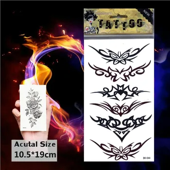 

Tribal Totem Tramp Stamp Waterproof Temporary Tattoo Sticker Black Tattoos Body Art Arm Hand Girl Lady Tribal Swirls Fake Tattoo