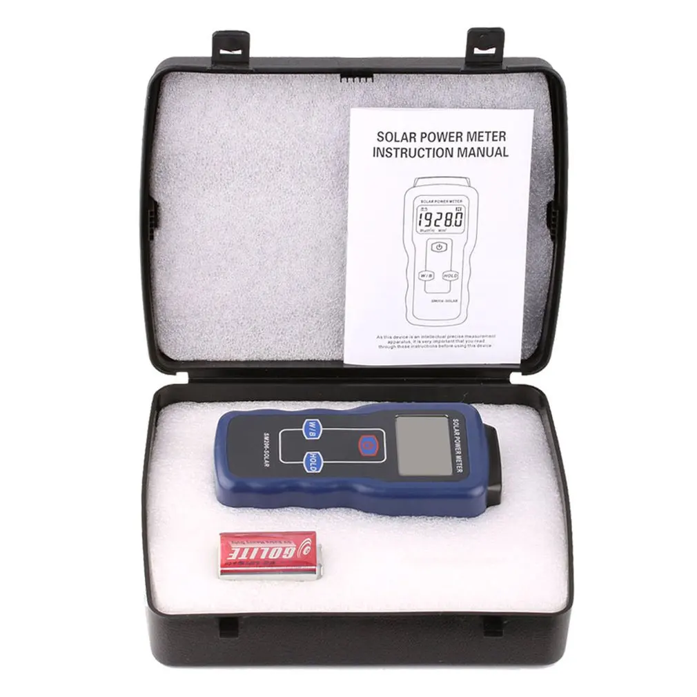 

Solar Power Meters Light Meter Mini Solar Lipo Charger Board Solar Radiation Tester 0.1-1999.9 Solar Lux Power Meter SM206