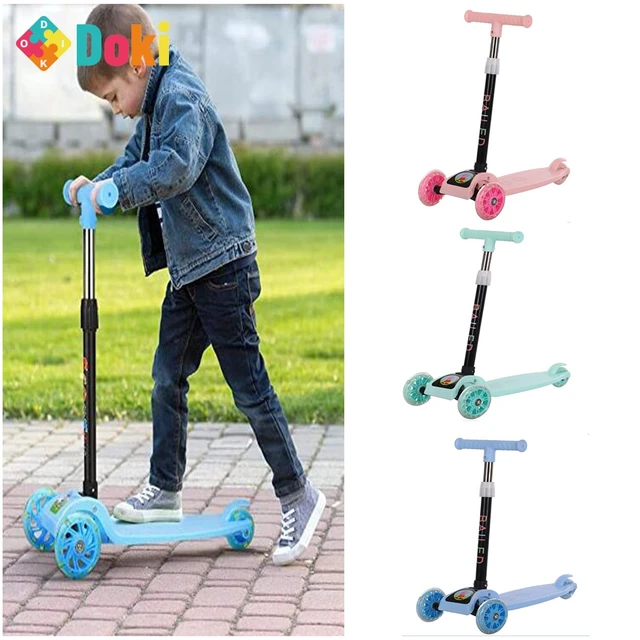 Doki Children's Scooter Kid Scooter 3 In 1 Balance Bike Children's Tricycle Scooter For Kids Ride On Toys Flash Folding Baby Car 1