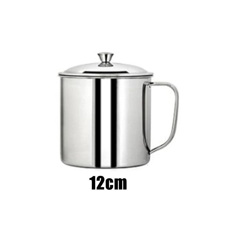 12cm 1100ml Нержавеющая сталь кофе-чай Кружка Чашка Открытый Кемпинг Пикник питьевой 200-1100 мл - Цвет: 12cm 1100ml