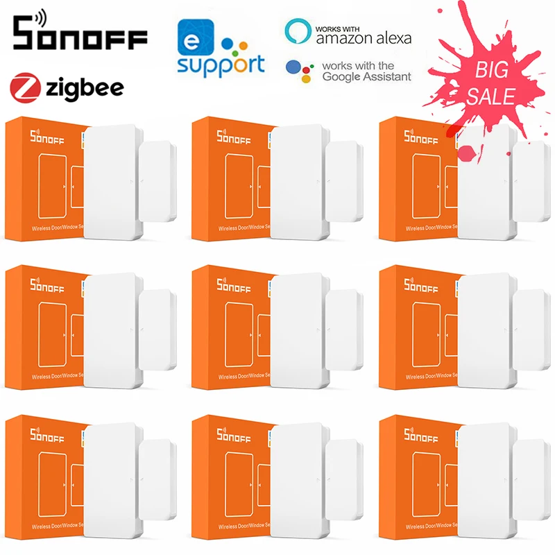 1/20 Pcs SONOFF SNZB 04 ZigBee Door Window Sensor Smart Home Security System Detector Work With