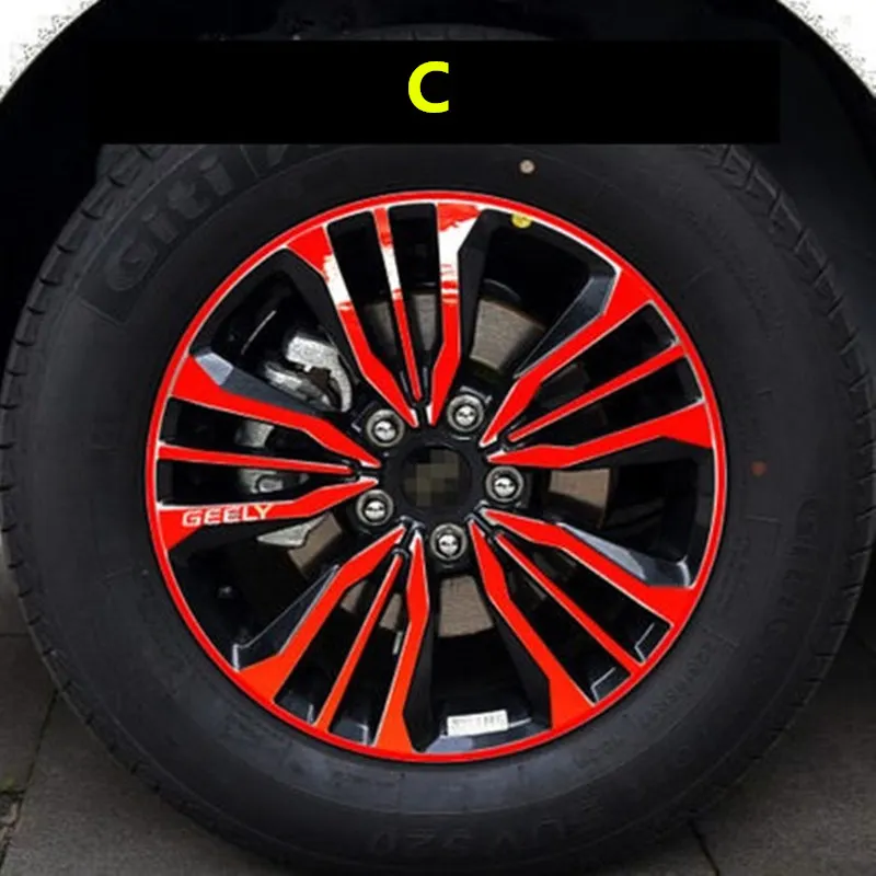 Для Geely Emgrand X7 EmgrarandX7, EX7, FC SUV, Vision X6, NL4, автомобильная наклейка для колес - Название цвета: C