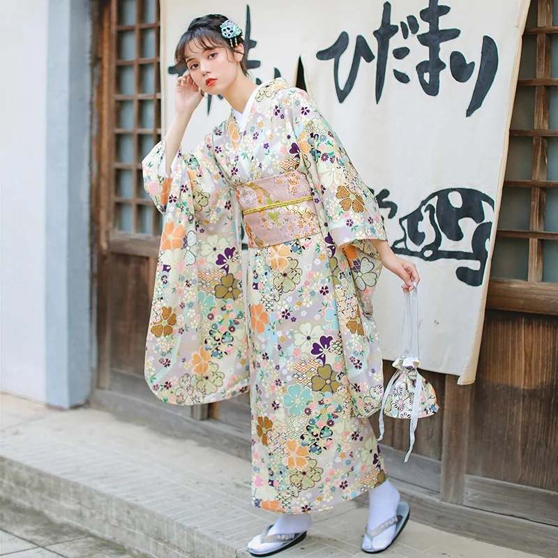 Традиционное японское кимоно, платье, кимоно для женщин,, Obi Haori Geisha, костюм, традиционный японский кимоно, косплей, FF2353