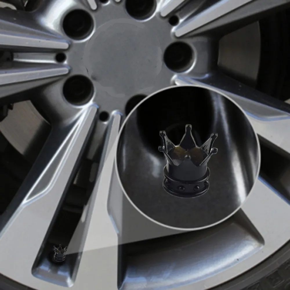 Практичный автомобиль Стайлинг Bling Корона автомобильные шины для колес колпачки для защиты от пыли авто мотоцикл горный хрусталь крышка обода шины колпак