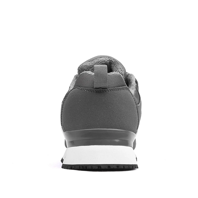 ZALAVOR/размеры 39 45 зимняя теплая обувь мужские кроссовки однотонная меховая модная