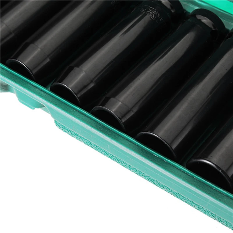 10Pcs 8-24Mm 1/2 inch Drive Deep Impact Socket Set Heavy Metric Garage Tool For Wrench Adapter Hand Tool Set