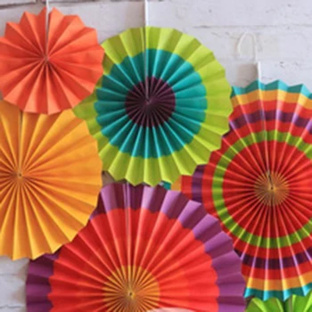 

7.5/11.6inch Tissue Paper Fans Party Birthday Mexican Fiesta Hanging Paper Fan Home Decor Honeycomb Balls