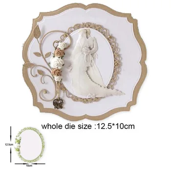 

Oval Frame Background Metal Cutting Dies Crafts Stencils For Paper card Scrapbooking making Embossing Dies Cuts