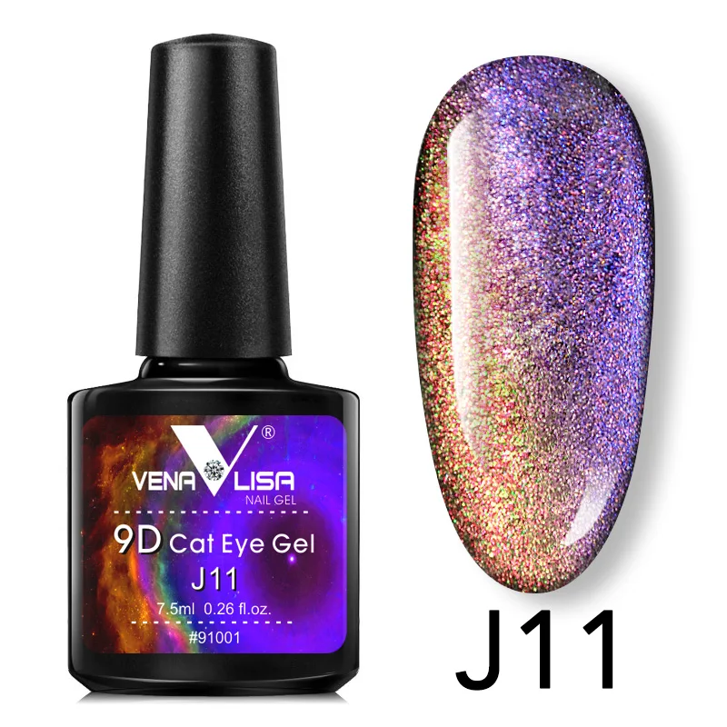 J11 9D cat eye gel Canni Новое поступление 9D гель Лаки солнцезащитные очки "кошачий глаз" Волшебный хамелеон лак для ногтей искусство маникюра Galaxy Звездное Магнитный разноцветный Гель-лак - Цвет: J11 9D cat eye gel