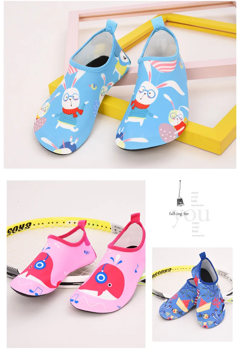 Kids Water Shoes Quick Drying Swim Pool Footwear Outdoor Barefoot Aqua Socks For Beach Home Floor Children Unicorn Slippers