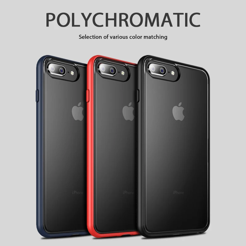 Новый прозрачный матовый удобный защитный чехол без отпечатков пальцев для IPHONE 7