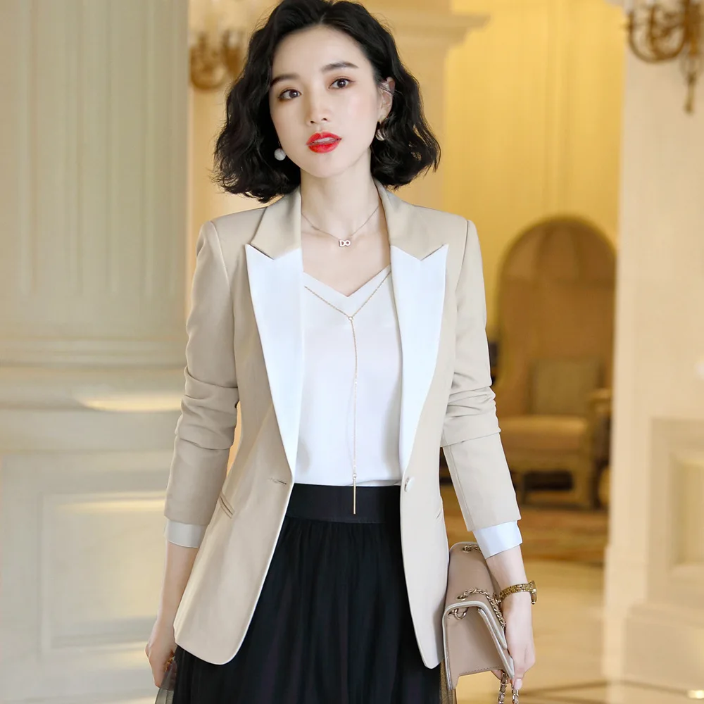 

Skirt Suit for Women Jacket Female Korean Version 2019 Spring and Autumn Office Lady Uniform Blazer Chiffon Skirt 9856