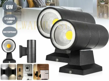 

6W up and down LED porch bedside wall lamp outdoor cylinder villa courtyard courtyard stigma wall lamp waterproof street light