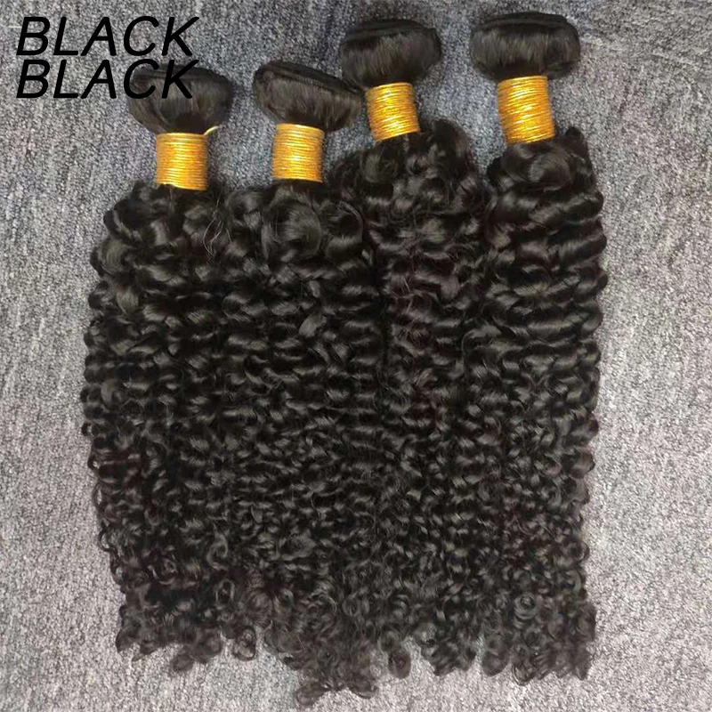 Blackblack Raw Indian Hair Bundles Italian Curly Wavy Hair Human Virgin Hair Weave Wholesale Hair Bundles Remy Hair Extensions