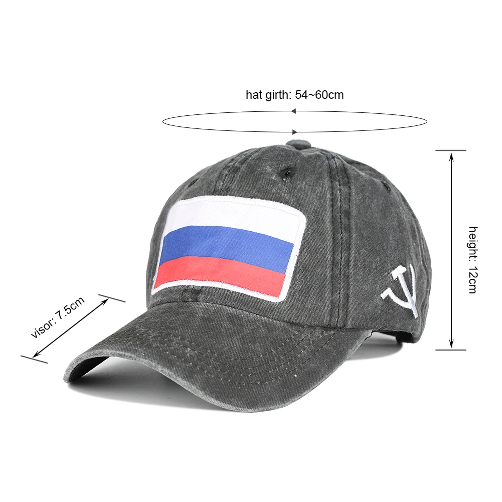 Mens Winter Baseball Cap Women Russian Flag Embroidery Cotton Sports Sun Visor Dad Snapback Trucker Hats Dad Solid Gimme Caps