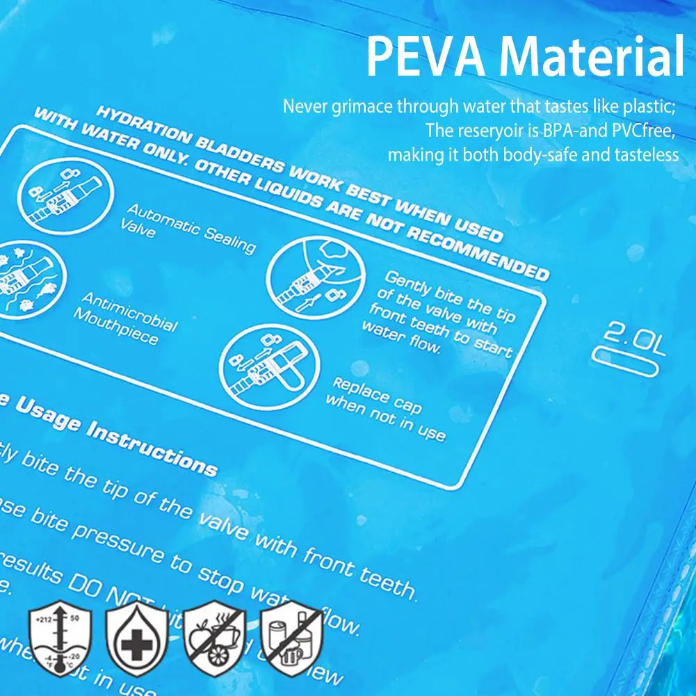 Description Picture 4 of item1.5/2/3L Portable Water Reservoir Leak-proof Water Bladder Hydration Pack Storage Bag For Hiking Camping Cycling Hydration Vest