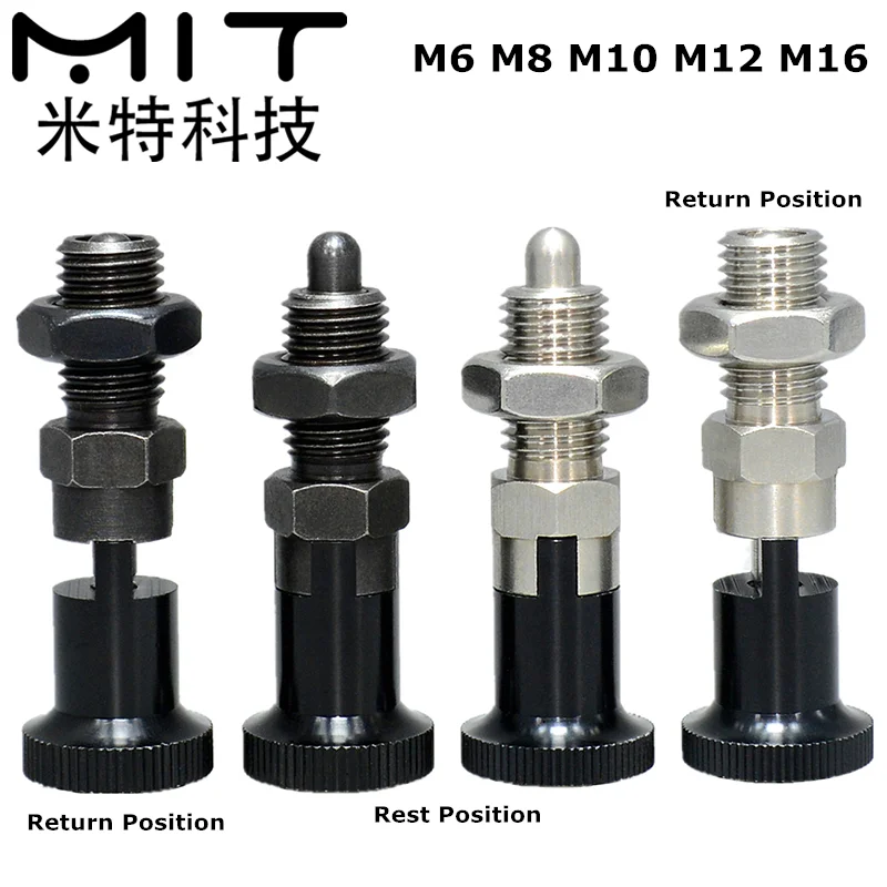 Stainless Steel Knob Indexing Plunger Spring Locking Pin M5 M6 M8 M10 M16 