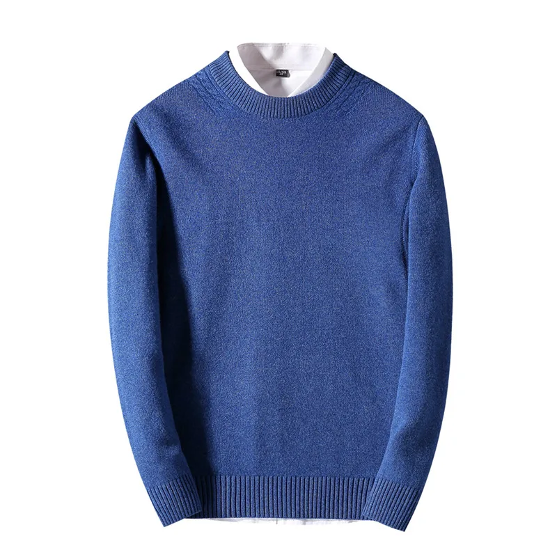 70% OFF UCAK Brand Pure Merino Wool Sweater Men O-Neck Solid Contracted Warm Autumn Winter New Fashion Trend Pull Homme Sweaters U3140