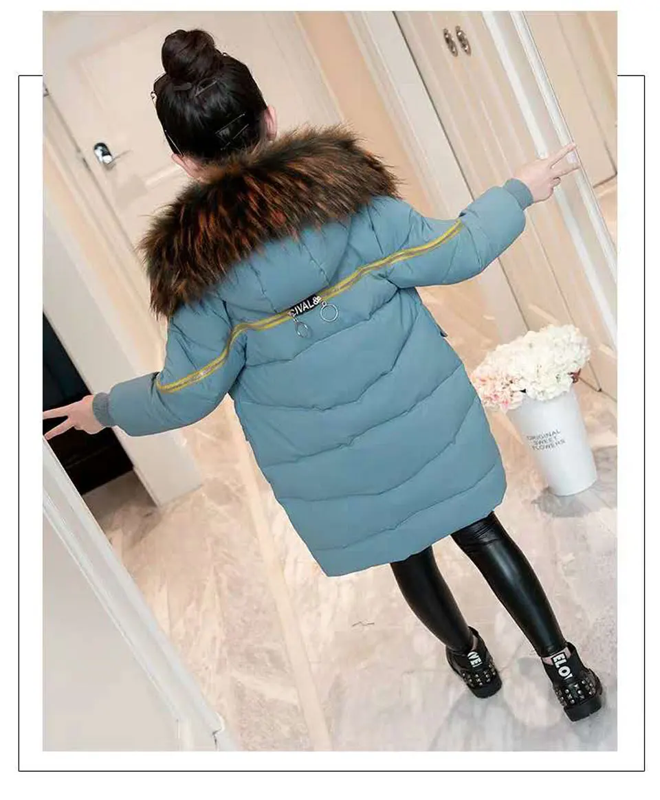 Новые зимние пальто для девочек детское пальто с меховым капюшоном для девочек-подростков, теплые куртки для детей, верхняя одежда для детей 6, 8, 10, 12 лет