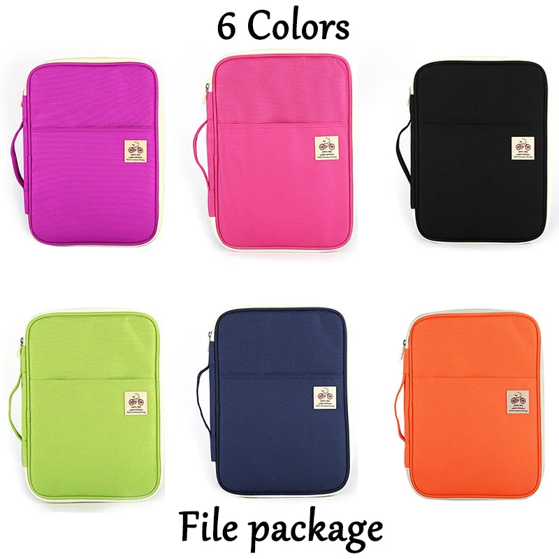 

A4 Folders Bags Multi-functional Filing Document Portable Oxford Waterproof For Tablet Data Notebook Storage Stationery Bag Gift