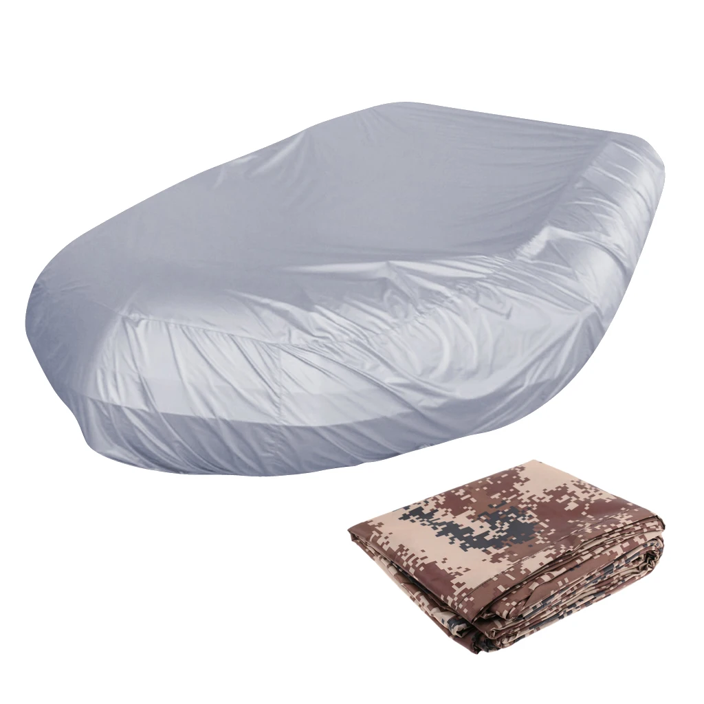 Heavy Duty 420D 2.3-4.7m/7.5-15.4ft Inflatable RIB Boat/Dinghy/Tender/Kayak Cover Waterproof UV Protection Storage 