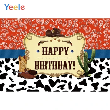 

Yeele US West Cowboy Photophone Photographic Backgrounds Baby Boys Birthday Scene Vinyl Photography Backdrops For Photo Studio