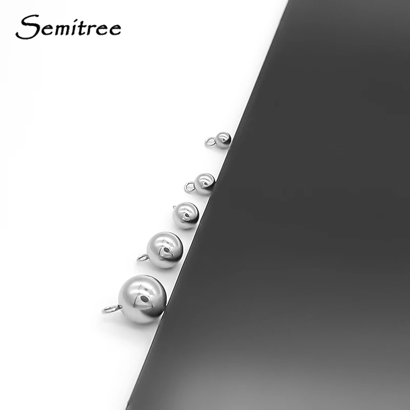 Полукруглые бусины из нержавеющей стали с крючком 20 шт. для самостоятельного