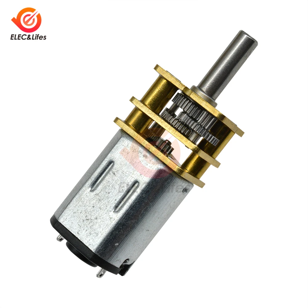 

DC 3V/6V/12V N20 Mini Micro Metal Gear Motor with Gearwheel DC Motors 15/30/50/60/100/200/300/500/1000RPM RC Car Robot Toys