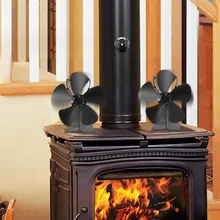 Тихий Домашний Вентилятор для печки с тепловым питанием бревенчатая деревянная горелка верхний каминный вентилятор для печи, работающий от тепловой энергии 5 лопастей вентилятор для камина дровяной вентилятор