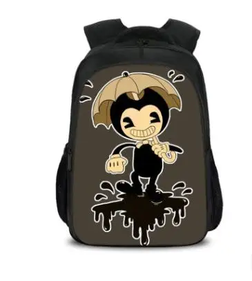 Новое поступление, школьный рюкзак Bendy And The Ink Machine, студенческий рюкзак для подростков, мальчиков и девочек, детский рюкзак Bendy and Boris - Цвет: as pictures