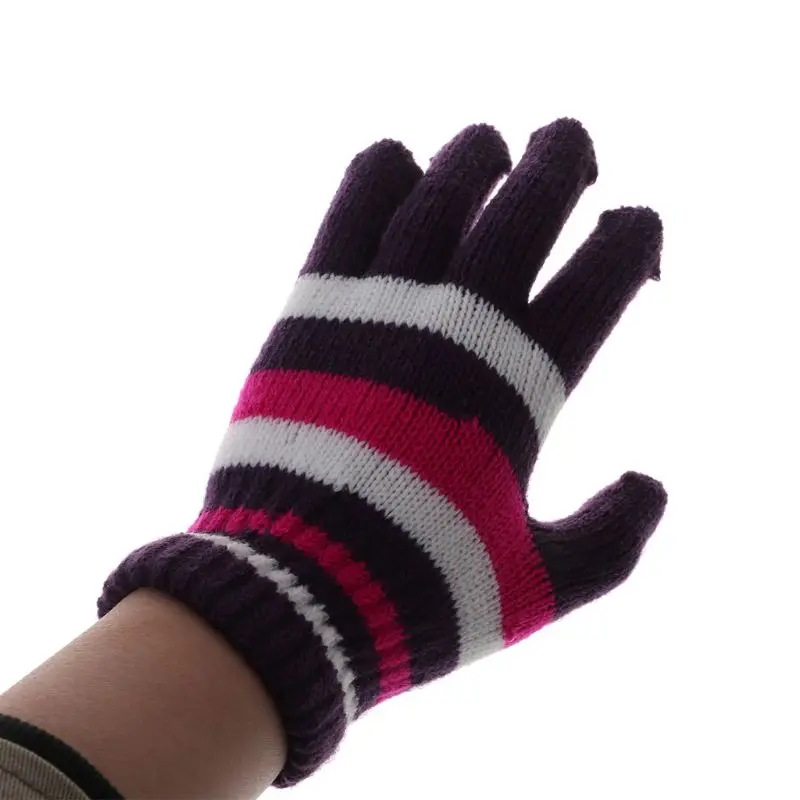 Детские Волшебные эластичные варежки для мальчиков и девочек, вязаные перчатки, зимние теплые Новые