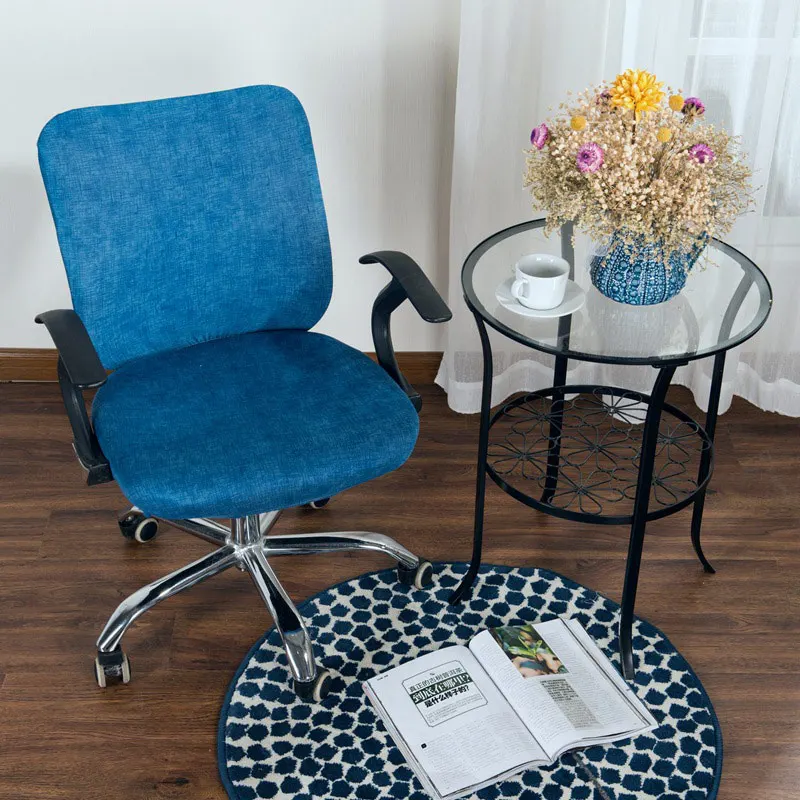 Elastic Universal Office Split Chair Cover Dustproof Seat Case Removable Computer Chair Covers Rotating Desk Lift Armchair Cover - Цвет: 18
