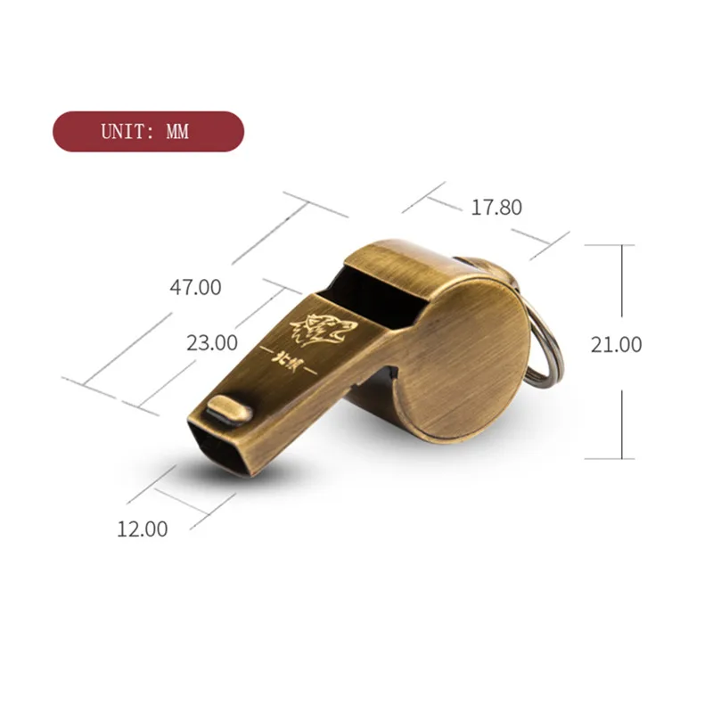 New Coach Whistle Outdoor Training Treble Wood Core Gift Pack Antique Brass Referee Whistle