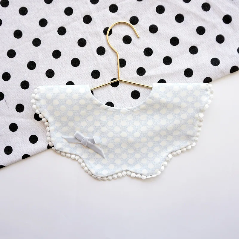 Korean Style Cute Cotton Soft Baby Bib Saliva Towel Fake Collar Scrub Flower Wavy Saliva Bow Burp Cloth Bibs Baby Accessories (2)