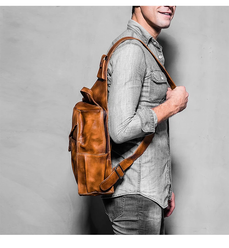 Мужская сумка из натуральной кожи, верхний слой, кожаная мужская сумка, Ретро Повседневная сумка, новая сумка на ремне, персональная сумка-мессенджер