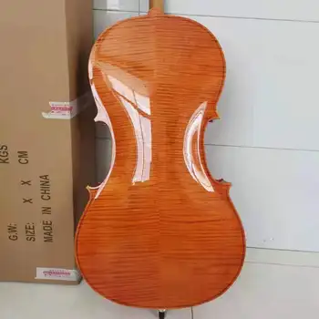 handmade Solid wood Cello 4/4 3/4 1/2 1/4 maple Violoncello Professional Acoustic Musical Instrument + Free Case, Bow, Rosin