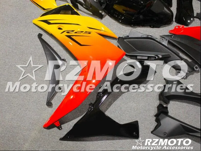 4 подарки стиль ABS литьевая форма мотоцикл Обтекатели подходит для YAMAHA R3 R25- 15-19 Кузов Набор желтый красный черный