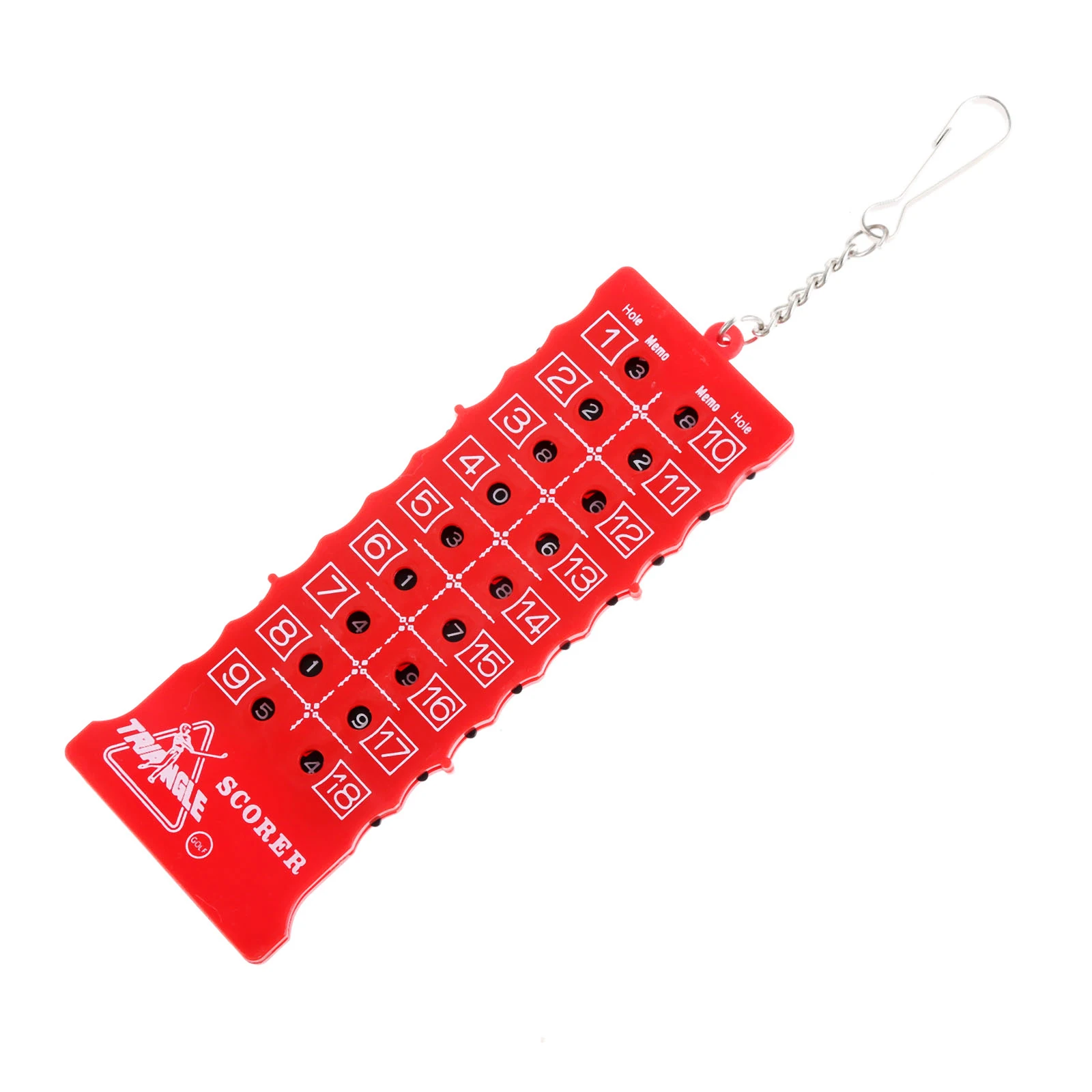 Red 1 шт. пластиковый 18 Отверстие клюшка для гольфа, счетчик ударов, счетчик, портативная карта для гольфа, табло, индикатор, инструмент с брелком - Цвет: Red