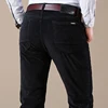 2022 New Men's Corduroy Casual Pants Business Fashion Solid Color Elastic Regular Fit Trousers Male Black Khaki Coffee Navy ► Photo 2/6